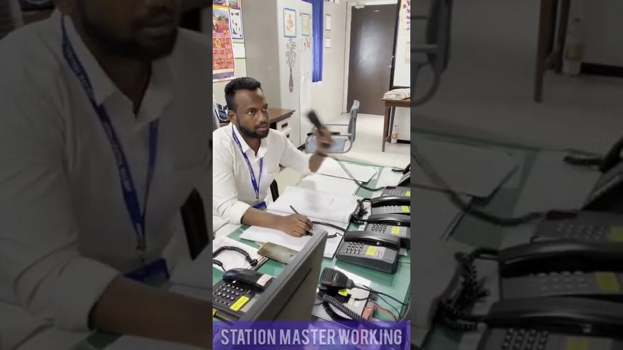 Station Master Working In Indian Railways 