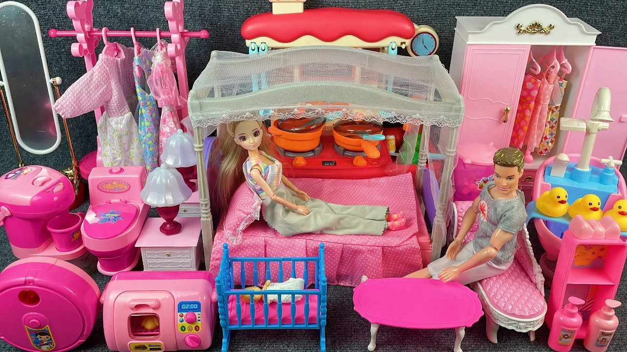 25 Minutes Satisfying with Unboxing Princess Family Toys Furniture Play Set Review Toys | ASMR