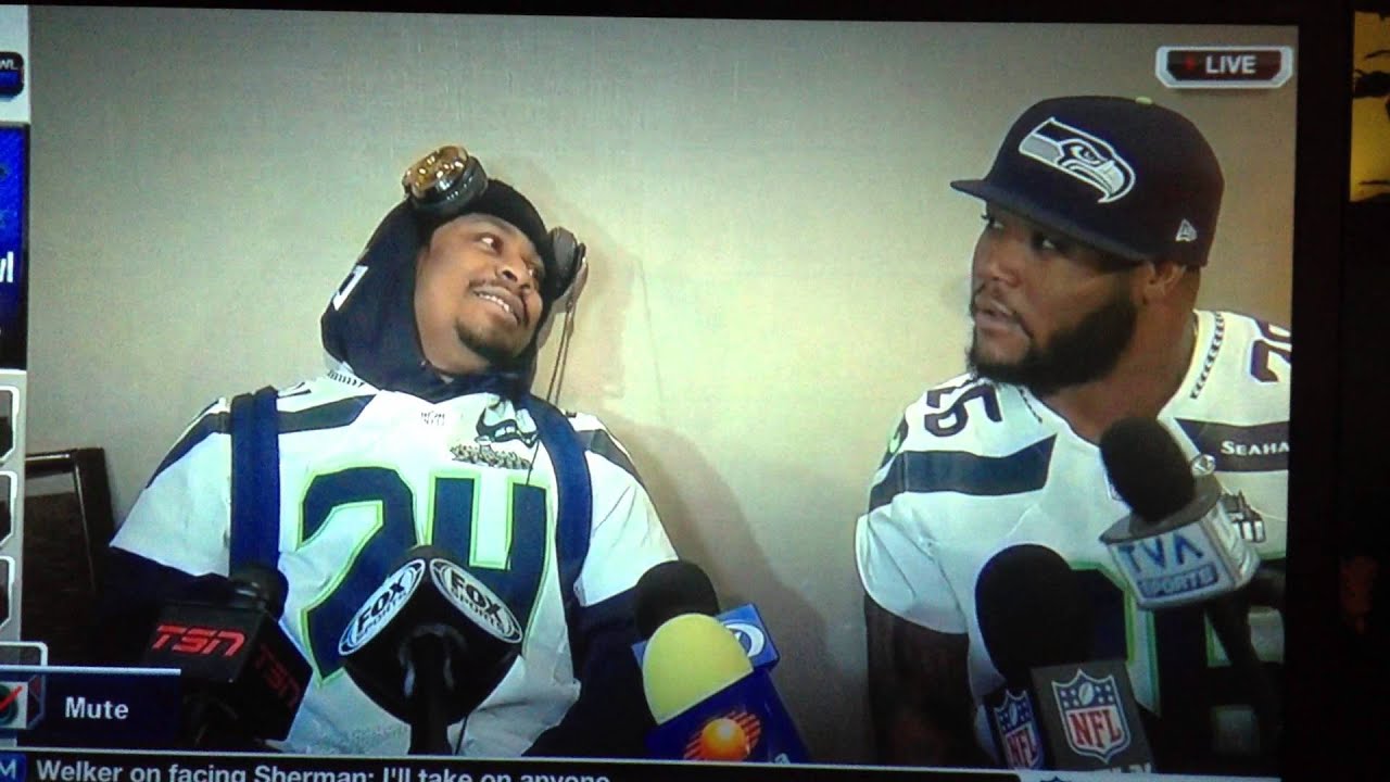 Marshawn Mike Rob media Day Interview. Hilarious. Boss. Go Hawks!