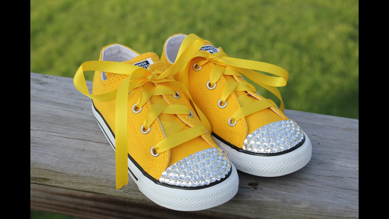 How to Bling converse shoes ~ add crystals to the toes of shoes