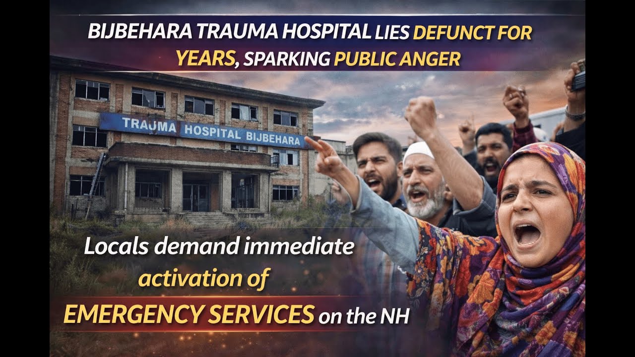 Bijbehara Trauma Hospital lies defunct for years, sparking public anger. 