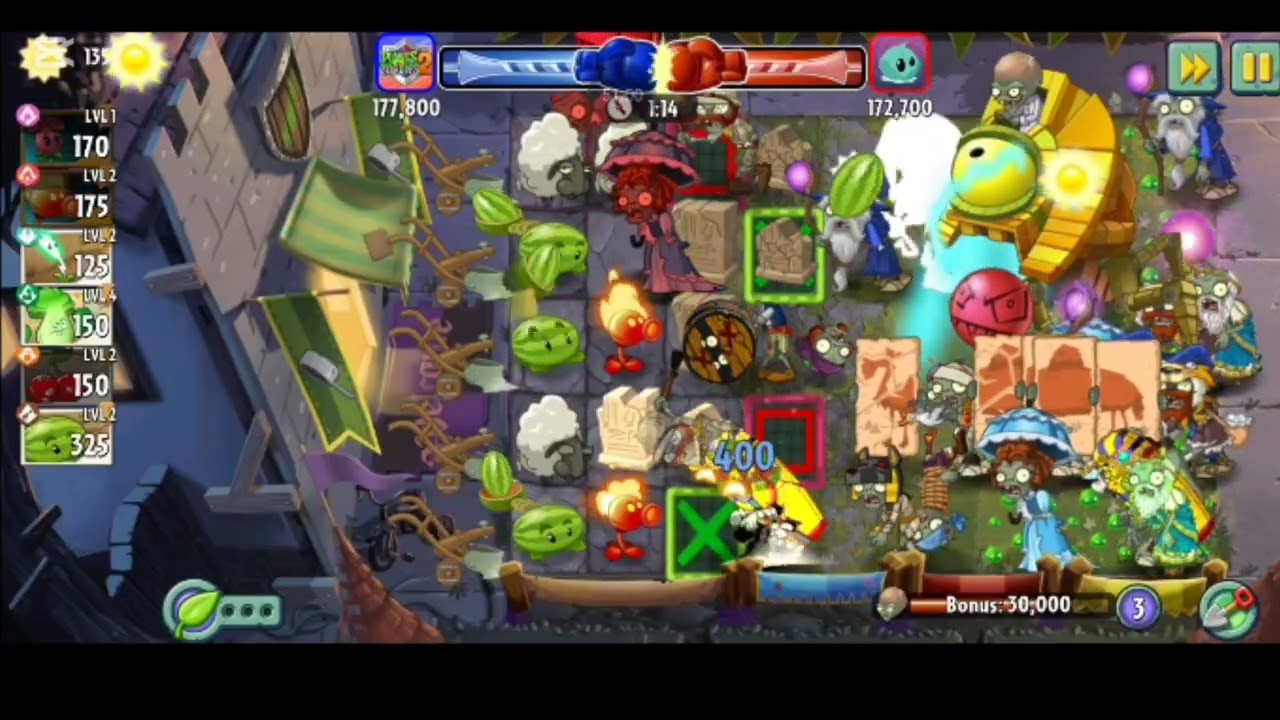 Pvz2 22day +exttra penta, zomboss, event level gameplay.