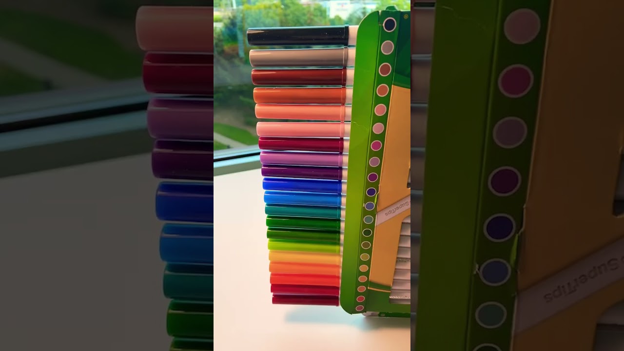 Crayola Super Tip Markers!!🌈 # Shorts # School Supplies✨# Colorful🌸