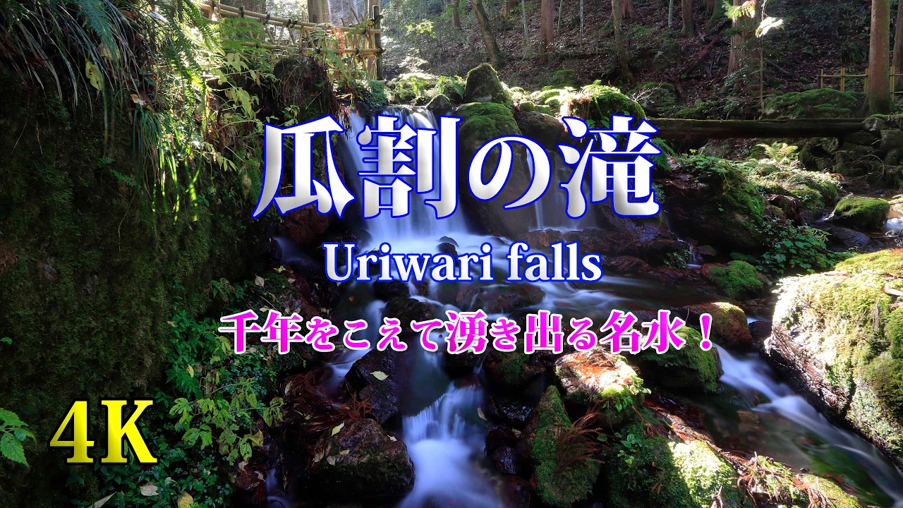 千年をこえて湧き出る名水！【瓜割の滝】 【4K】 神秘のパワースポット！【Uriwari Waterfall】 December 13 , 2025 0
