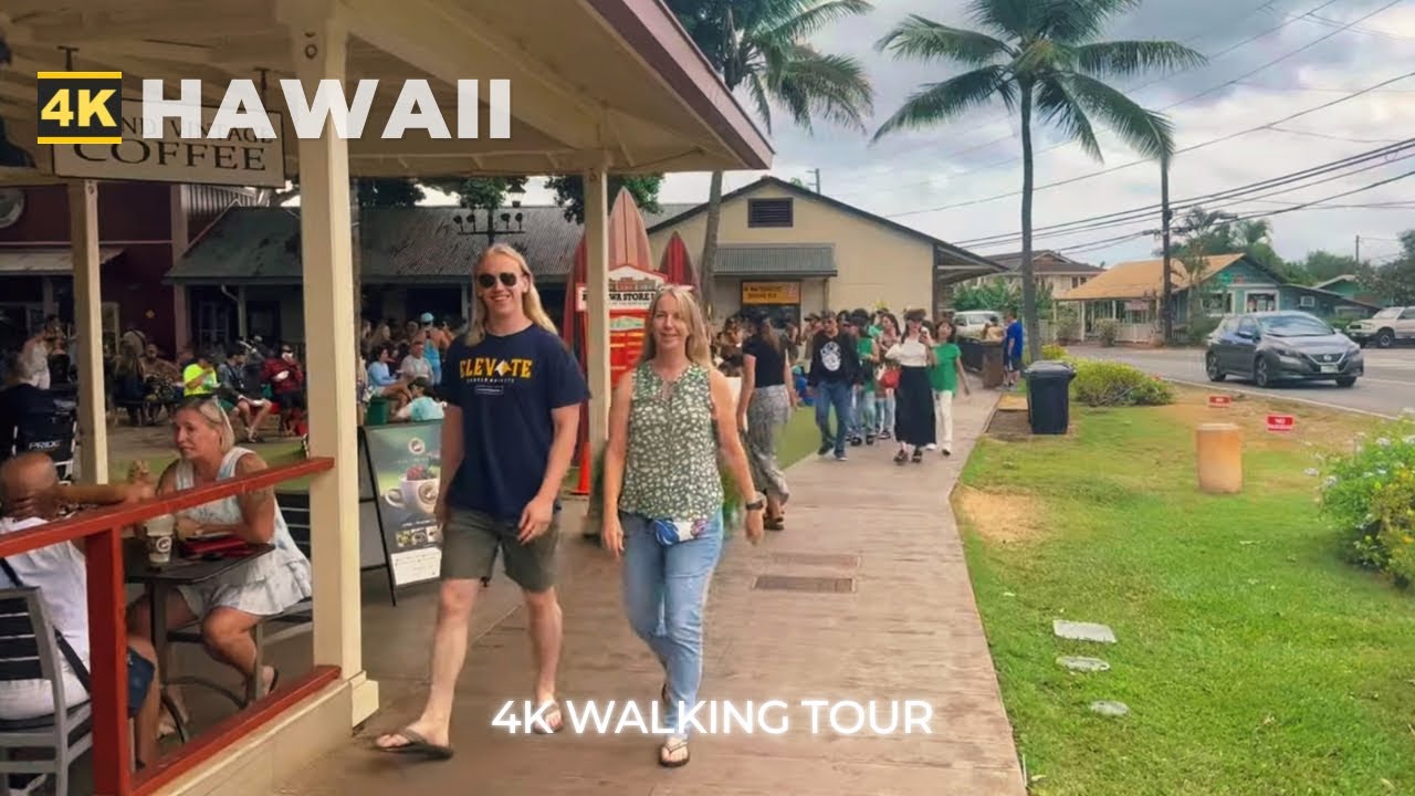[4k] Haleiwa Walk : What it’s like in Haleiwa Hawaii - Beautiful Town in Oahu