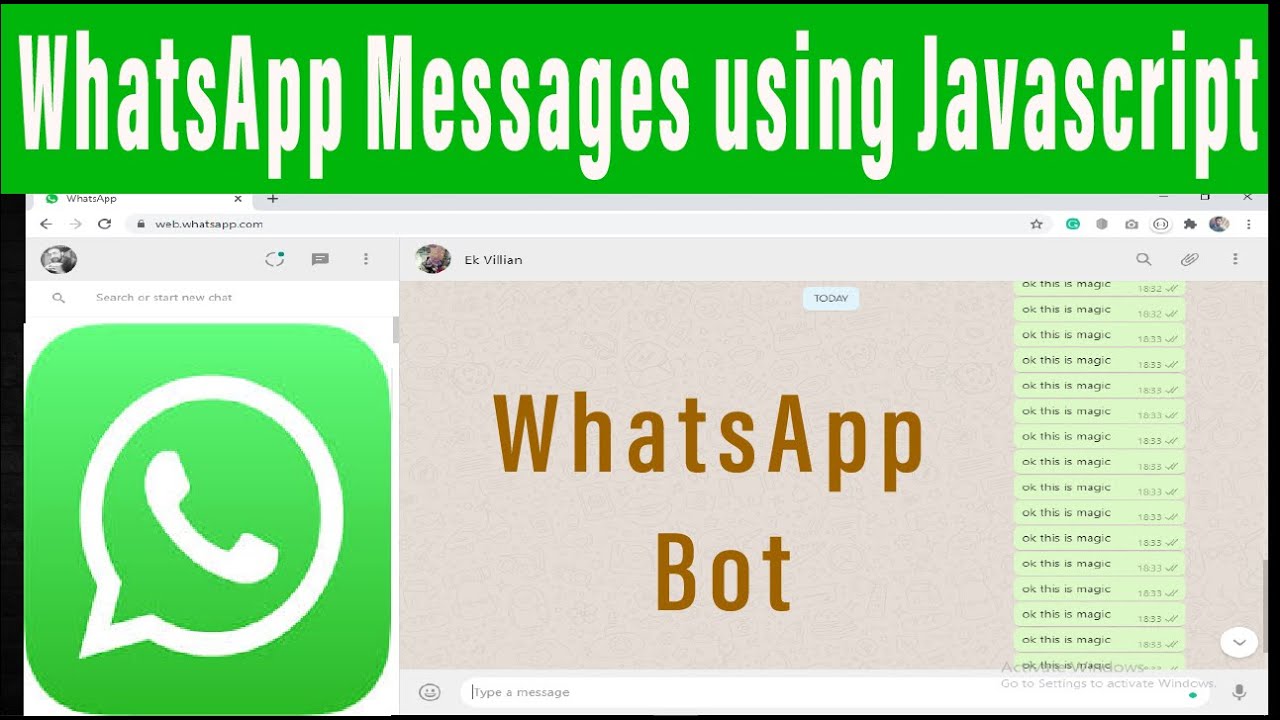 Send WhatsApp Messages using javascript | Whatsapp Automation puppeteer
