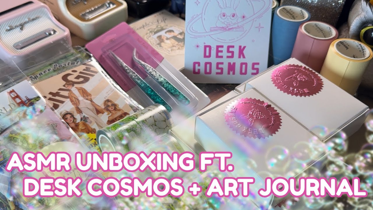 ASMR Unboxing Haul ft. @deskcosmos + Art Journal Spread ✨