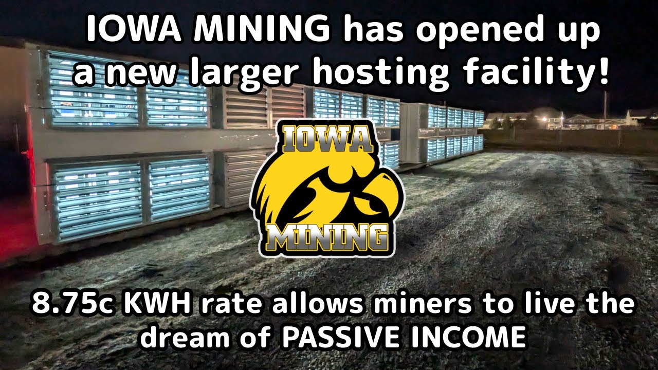 Iowa mining new hosting rate is 8.75 cents and opened up a new hosting facility! Lets check it out!