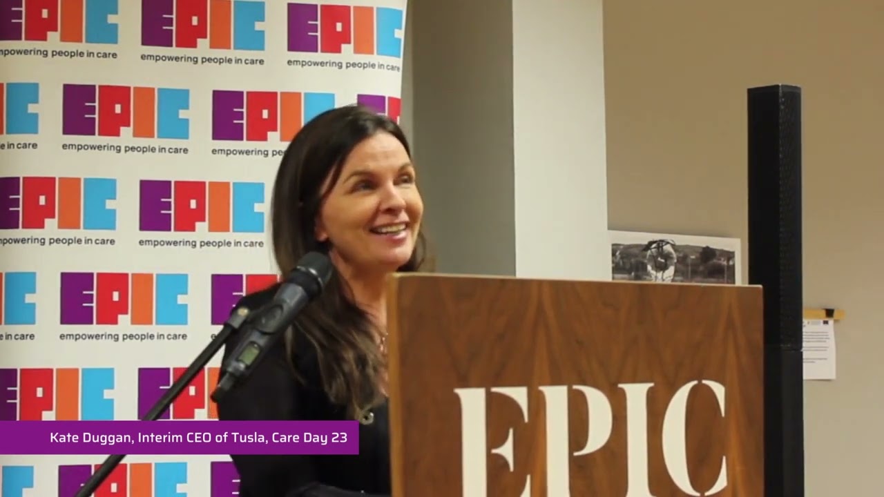 Kate Duggan, Interim CEO of Tusla, at EPIC's Care Day 23 Celebration in the CHQ Building