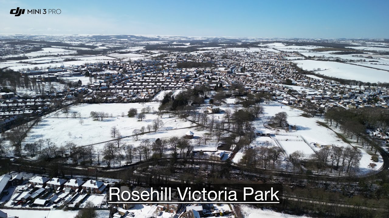 Rosehill Victoria Park, Rawmarsh | Winter From Above | DJI Mini 3 Pro