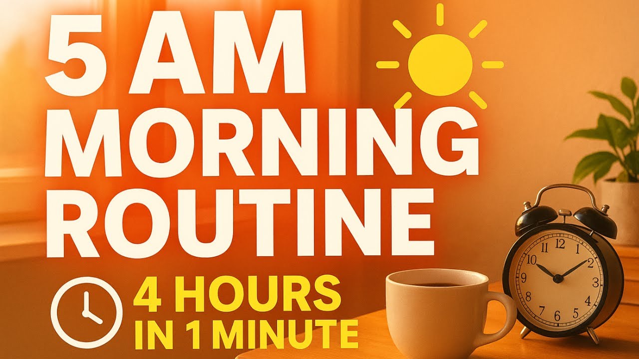 5 AM Morning Routine 🌅 | My 4 Hours Routine in 1 Minute | Productive Day Vlog