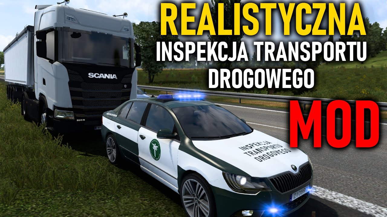 POŚCIGI i ZATRZYMANIA w Euro Truck Simulator 2 | ITD MOD REAL LIFE