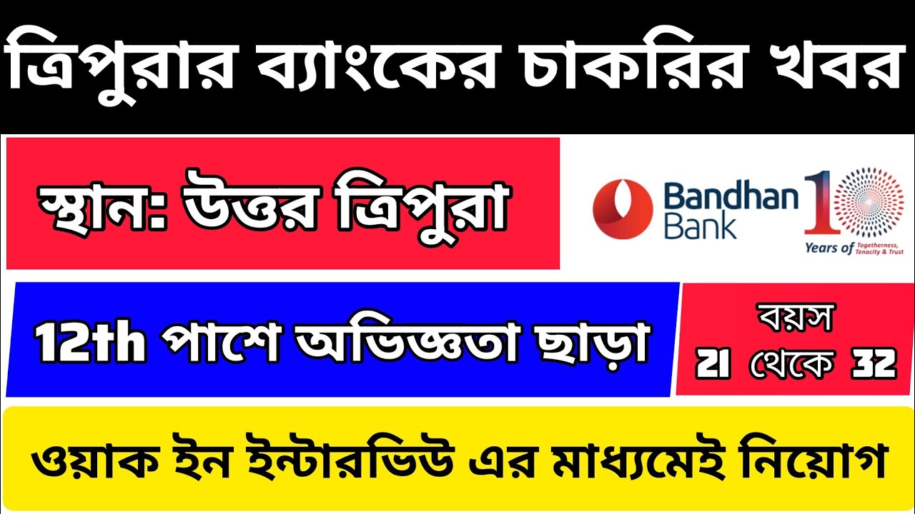 Tripura Bank Job Notification 2026| Tripura Private Job Notification 2026| Tripura Job News Today|