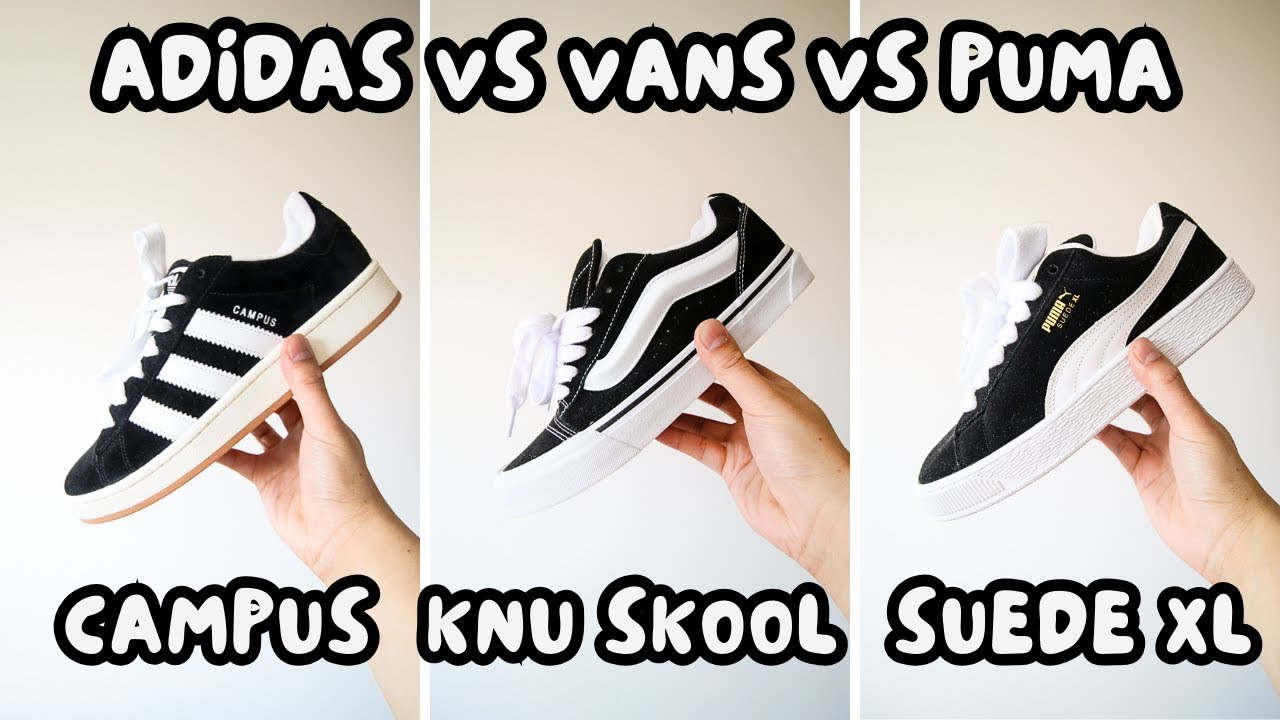 Adidas Campus 00s Vs Vans Knu Skool Vs Puma Suede XL – Full Review & On-Feet Comparison!