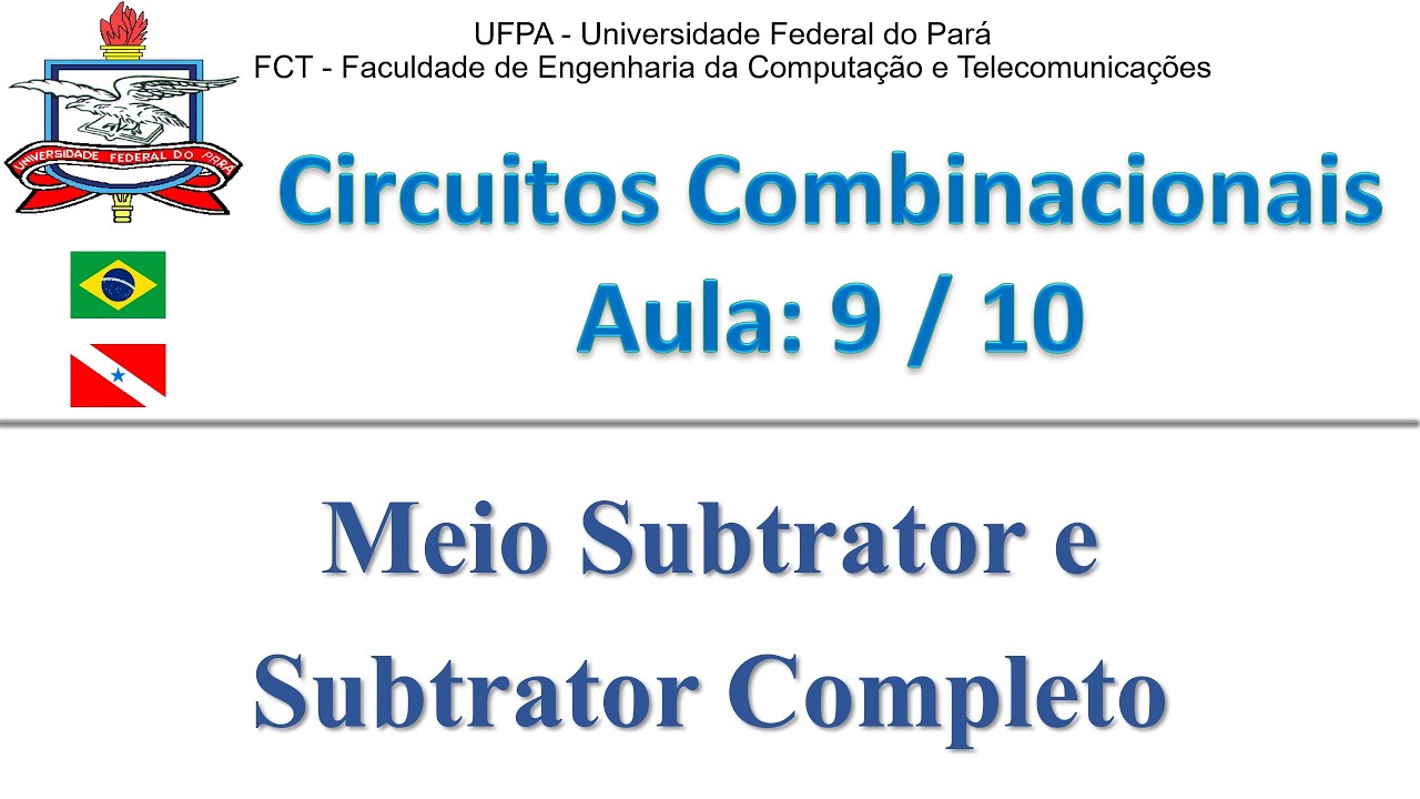 Meio Subtrator e Subtrator Completo - #09 - Circuitos Combinacionais - Eletrônica Digital