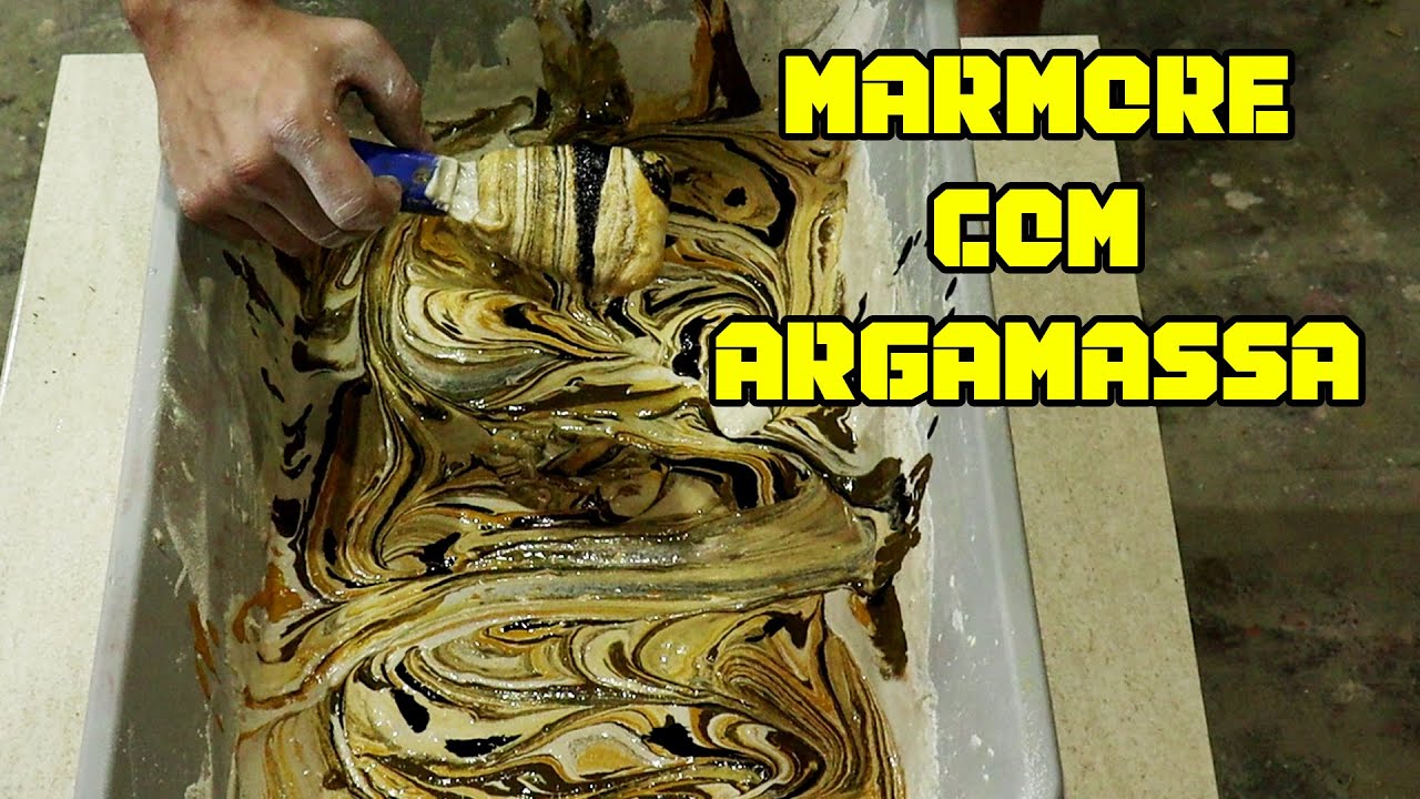Como Fazer MÁRMORE com ARGAMASSA