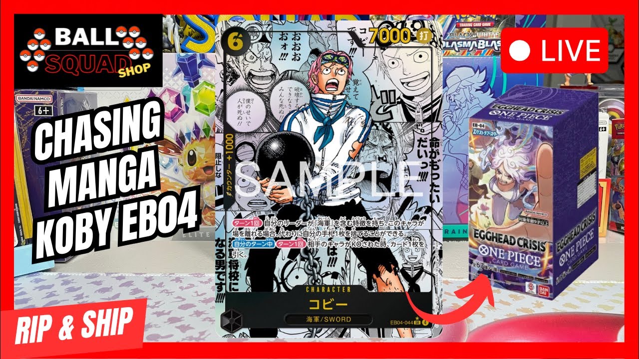 🔴 LIVE RIPS ONE PIECE EB-04 MANGA KOBY ASCENDED HEROES RESTOCK BOUNTY XY PRIMAL CLASH