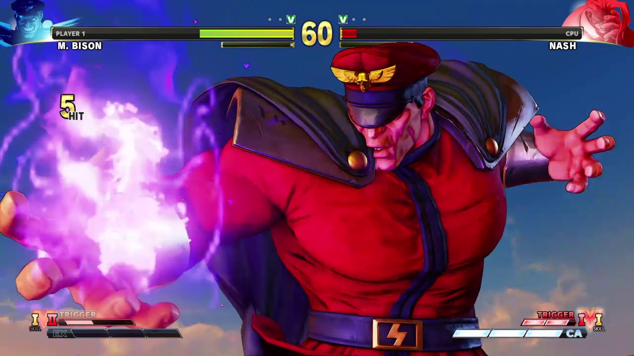 STREET FIGHTER V M.Bison vs Nash