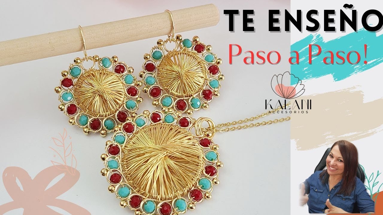 TÉCNICA SOL NACIENTE 🌞MEDALLON  CON ARETES 🚀🎈🌝