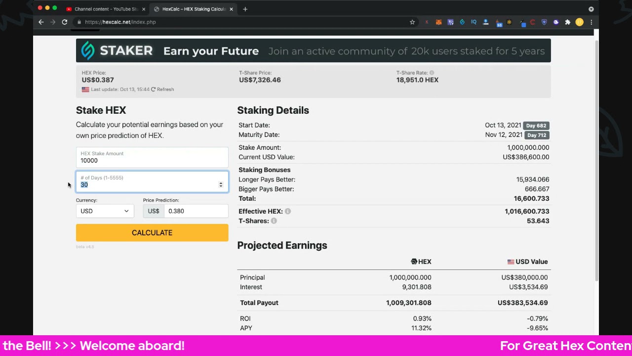 How Much Interest Income Can You Make Staking Hex? Calculate Passive Income Using HexCalc!