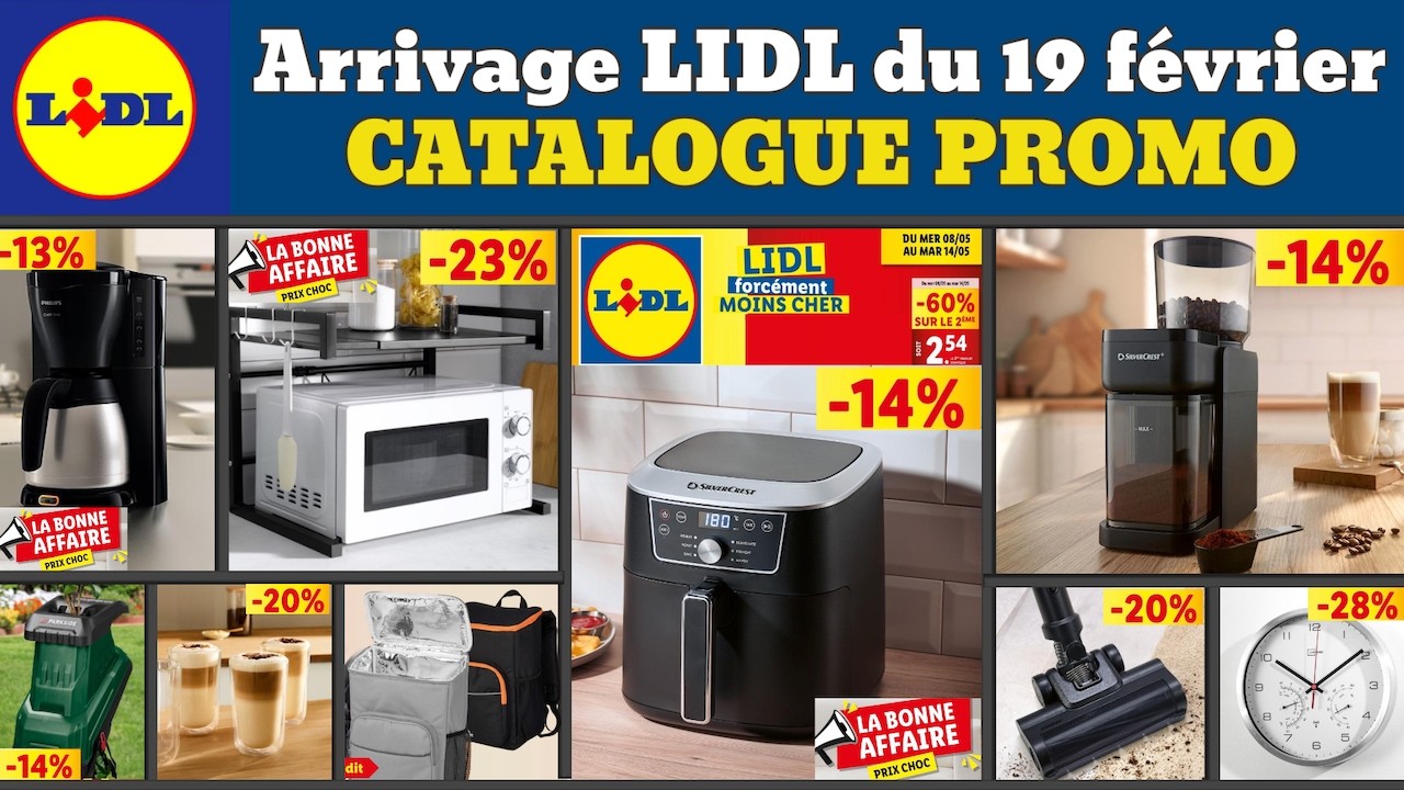 catalogue LIDL du 19 février 2026 ✅ Arrivage maison cuisine 🔥 Promos deals SilverCrest Crivit