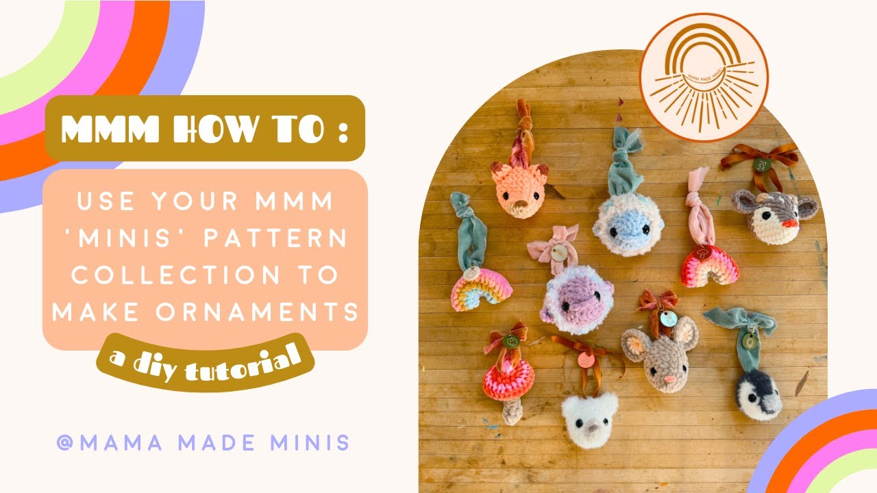 DIY Ornaments with Minis Patterns // Crochet Tutorial from Mama Made Minis #crochettutorial #holiday