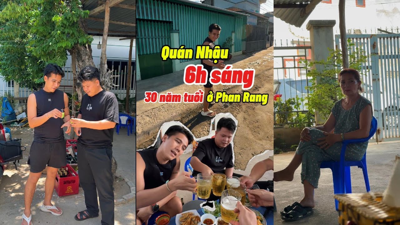 Quán nhậu 6h sáng ở Phan Rang.Lúc đi Vợ còn ngủ #thinhdaden #23playy #nhauxuyenviet