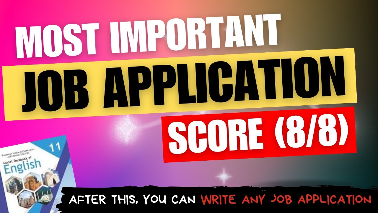 Most Important Job Applications for English Compulsory Exam 2025 NBF FBISE