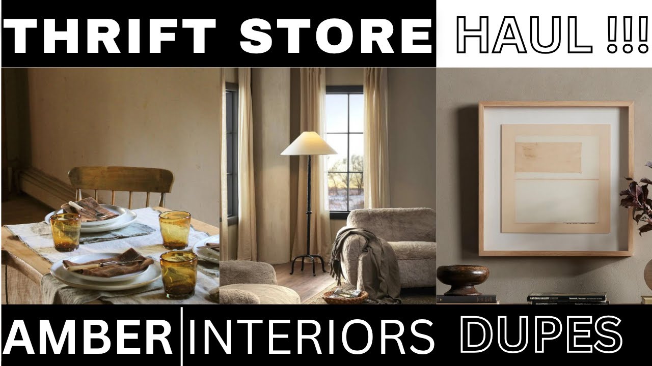AMBER INTERIORS vs THRIFT STORE | DIY HIGH END DESIGNER DUPES ON A BUDGET