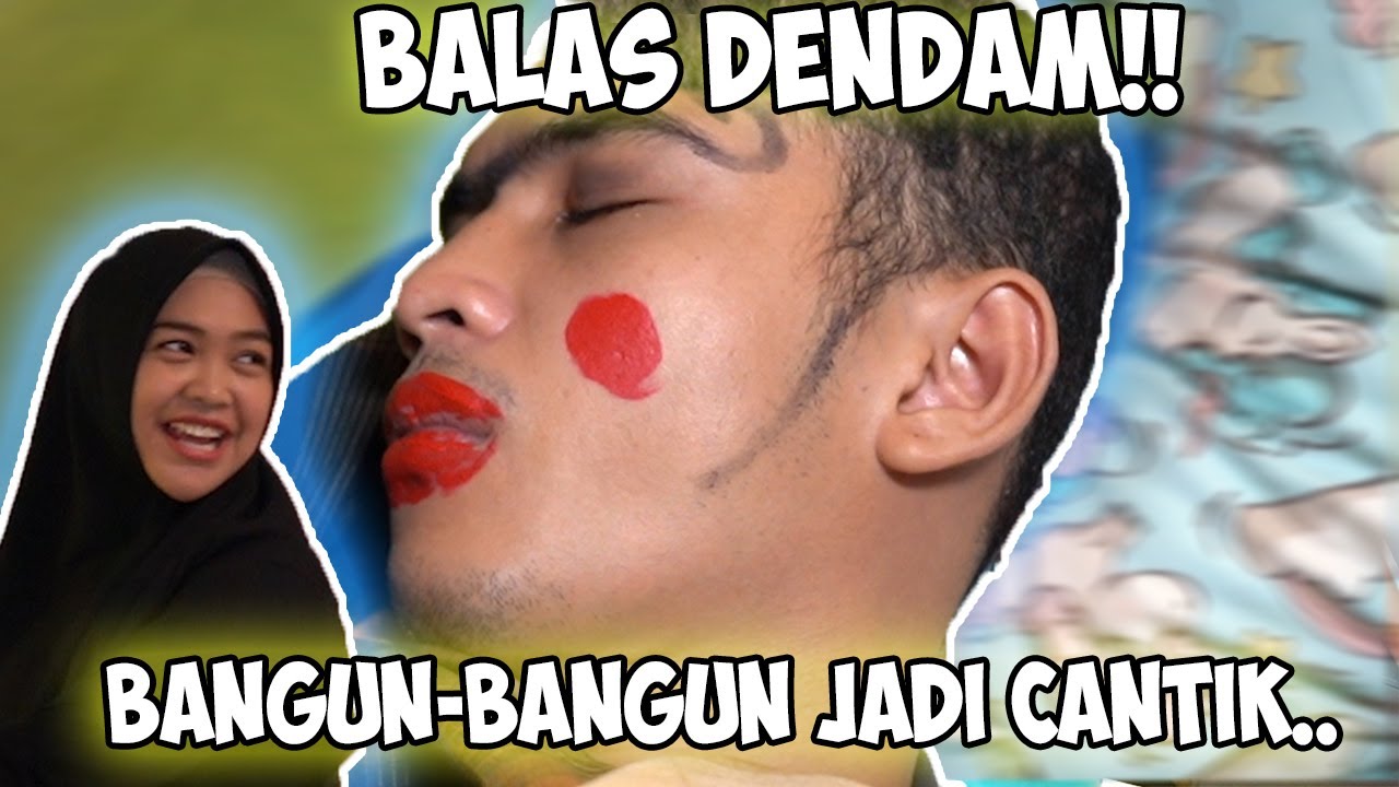 BALAS DENDAM RICIS KE DERRY! LAGI TIDUR DI MAKE UP CANTIK wkwk