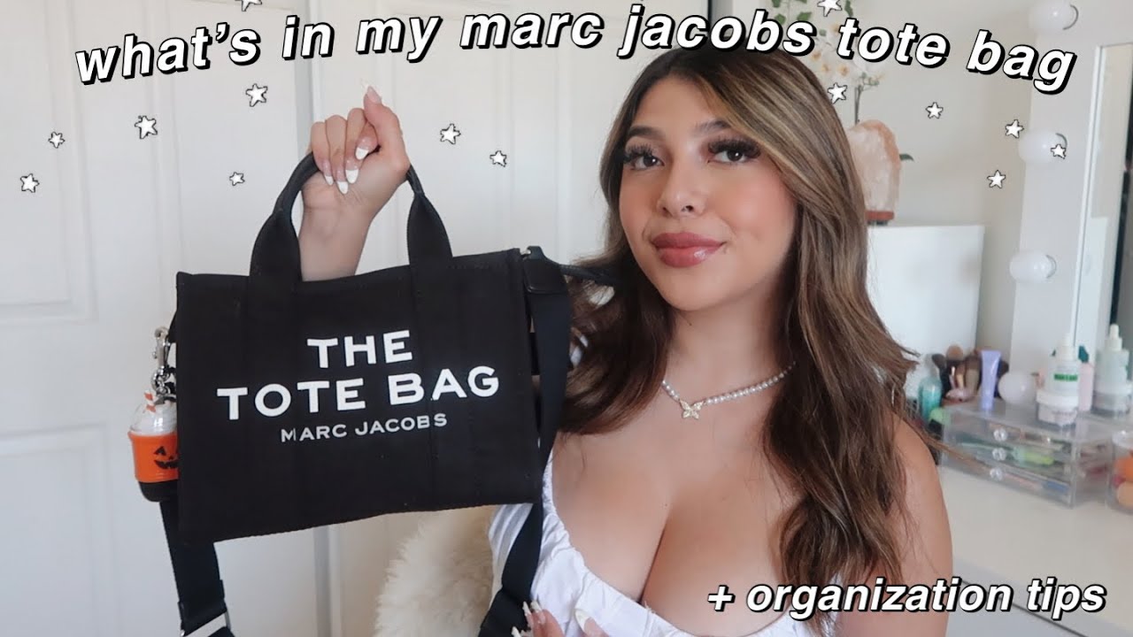 WHATS IN MY MARC JACOBS MINI TOTE BAG + review & organization tips