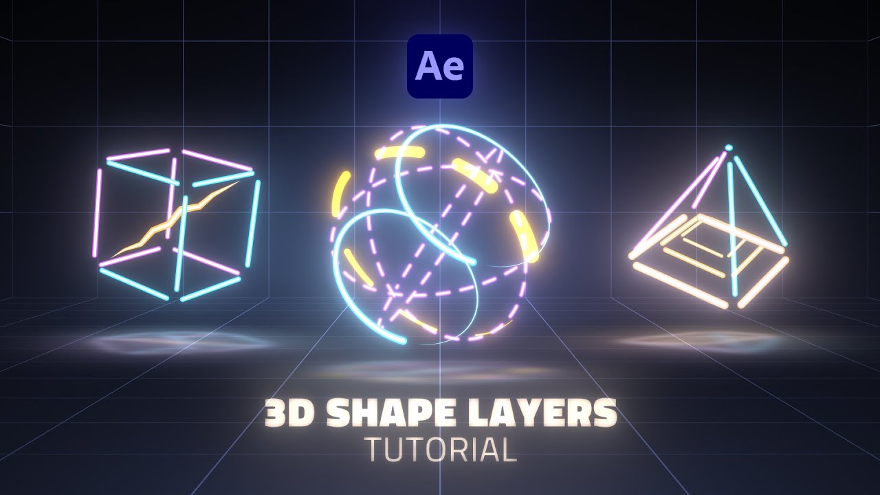 3D-фигуры со слоями фигур | Без плагинов | Учебное пособие по After Effects