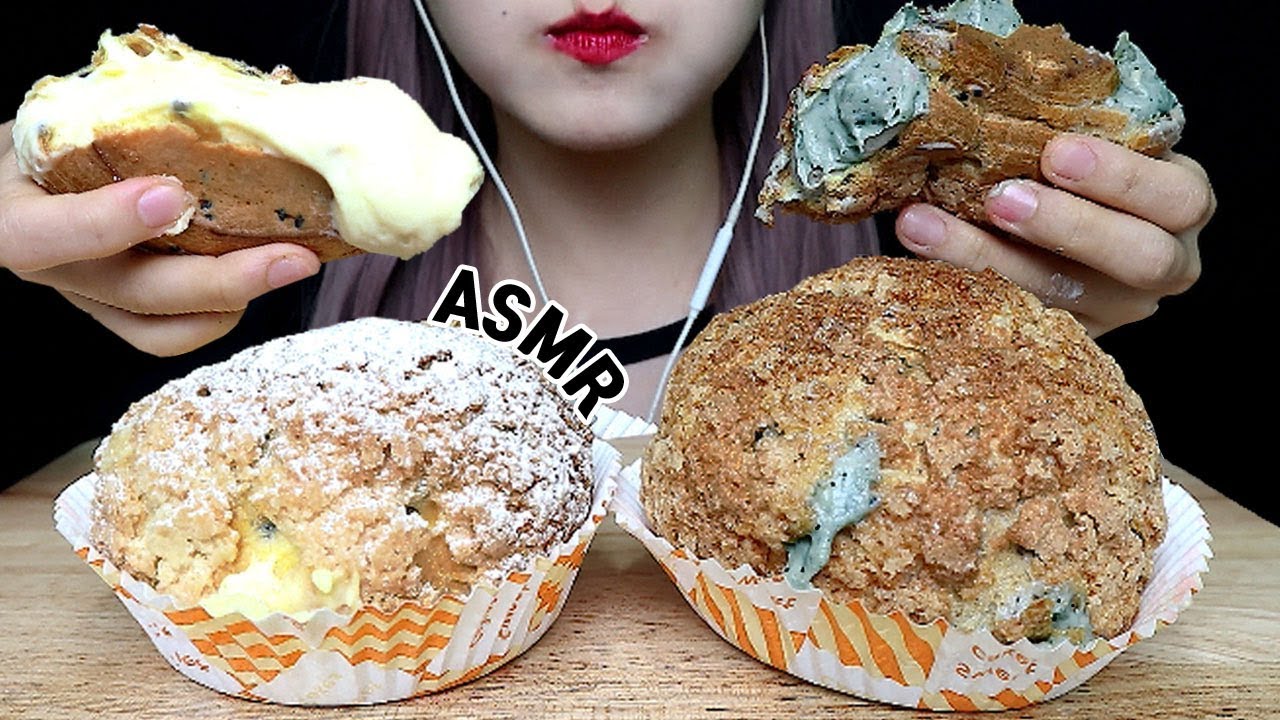 왕 크림슈 리얼사운드 먹방 (ft.쟝블랑제리) ASMR Giant Cream Cookie Choux (EATING SOUNDS) DESSERT MUKBANG | シュークリーム