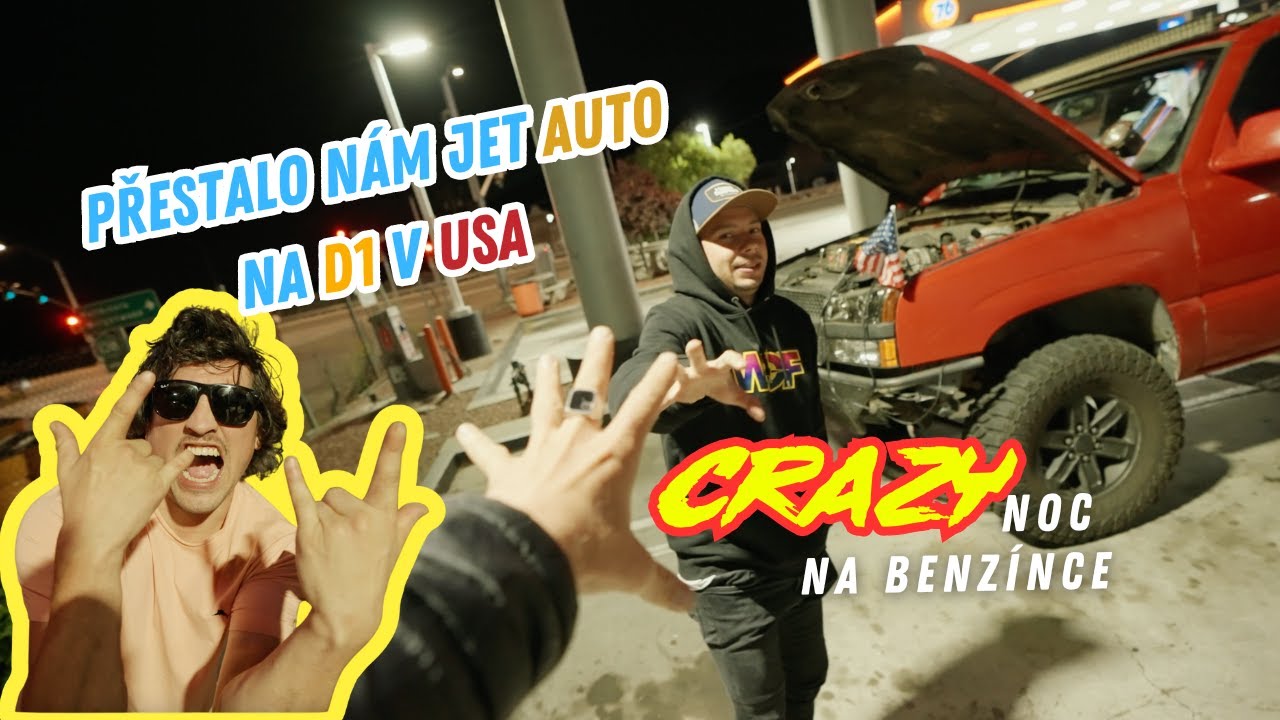 Přestalo nám jet auto na D1 v USA. Crazy noc na benzínce.