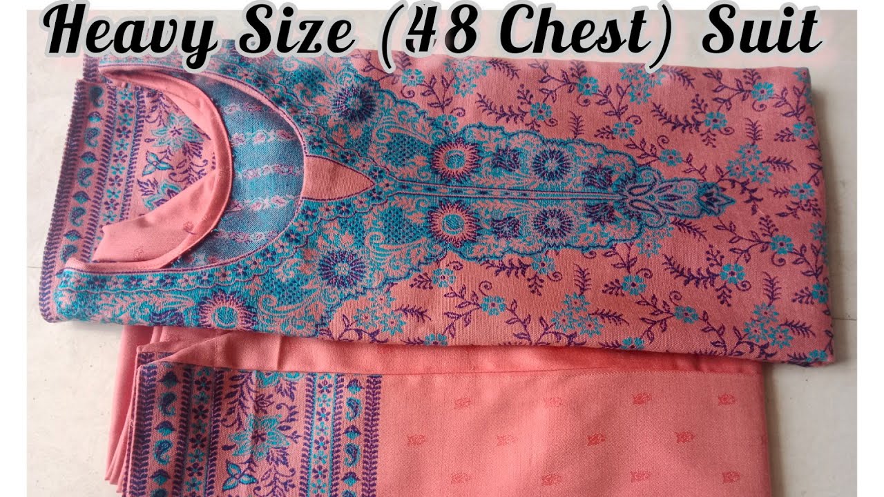 Heavy Size (48 Chest) ke Garam Suit ki Cutting and Stitching ||Ariba Videos || #dresses #design ||
