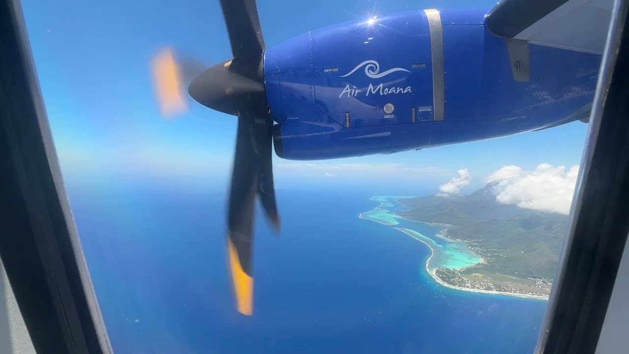 Air Moana ATR 72 - Approach and landing Tahiti