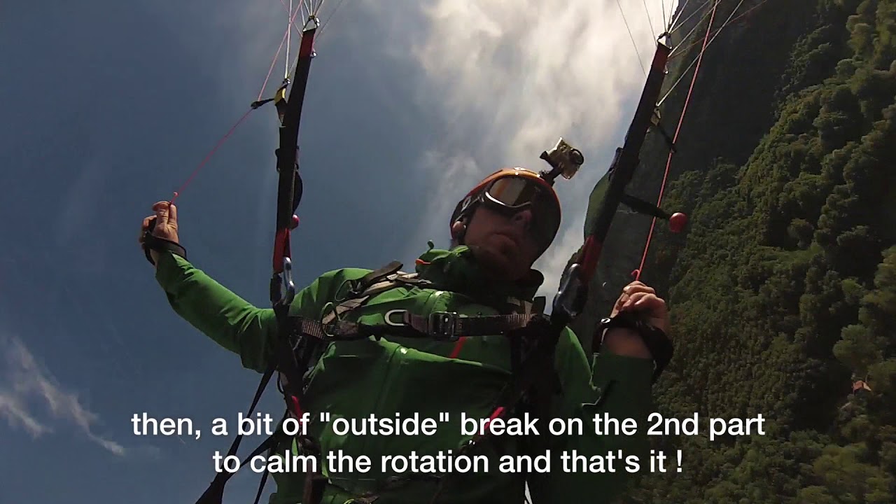 Tuto tonneau (How to barrel roll) Abovethepines Speedflying/riding