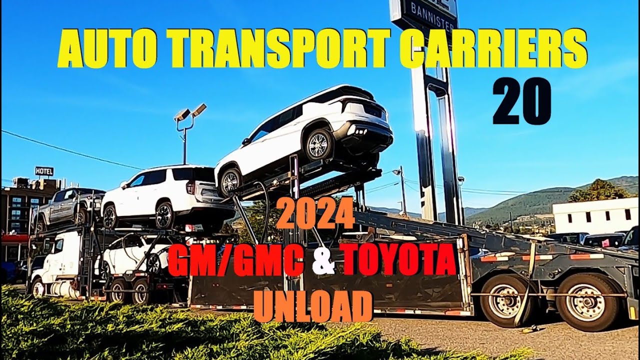 UNLOADING 2024 GM, GMC & TOYOTA VEHICLES / VOLVO TRANSPORT CARRIER / AUTO TRANSPORT CARRIERS #20