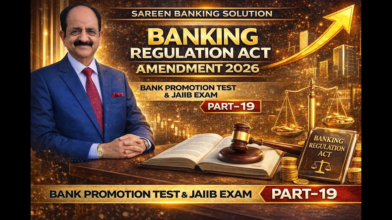 Bank Promotion Test Part -19  Banking Regulation Act Amendments 2026  JAIIB  Sareen Banking Solution