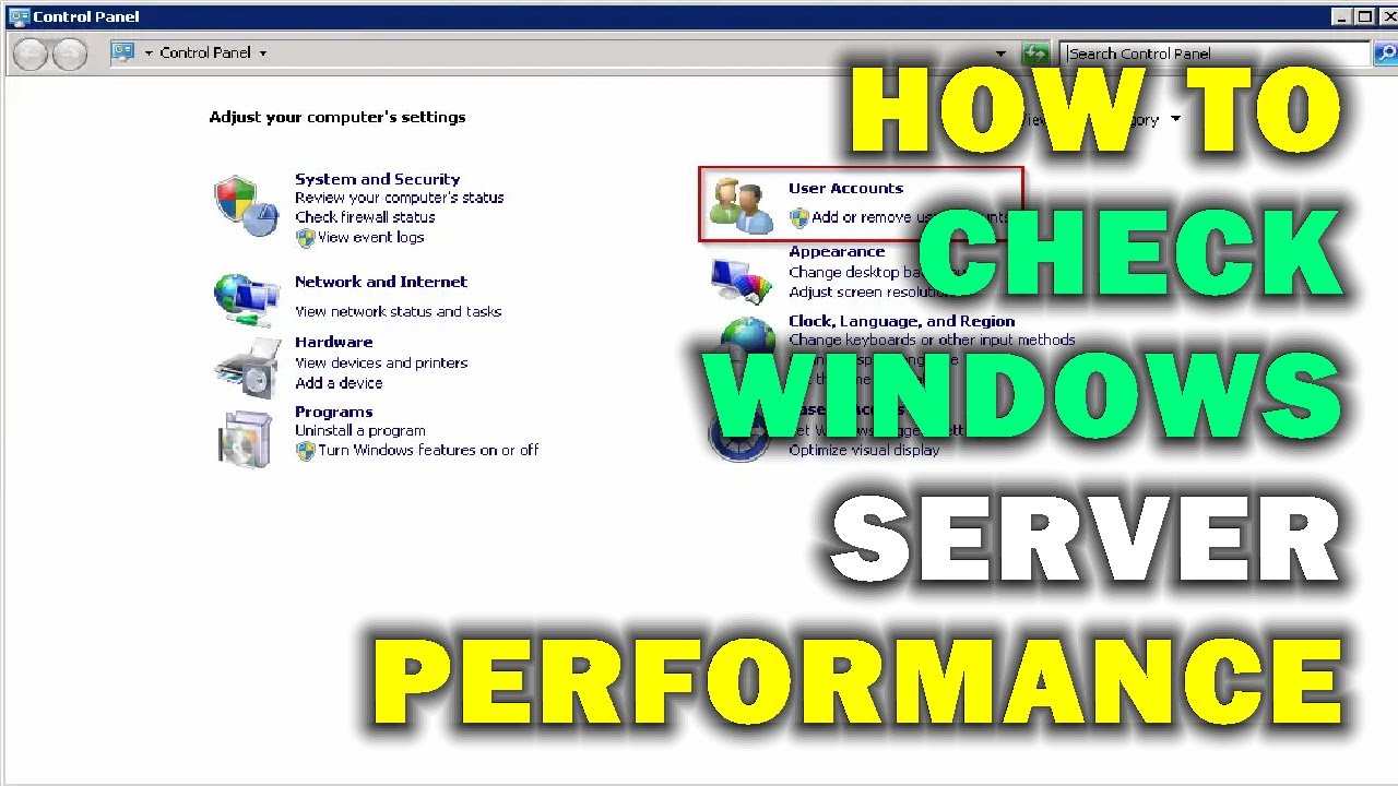 HOW TO CHECK WINDOWS SERVER PERFORMANCE