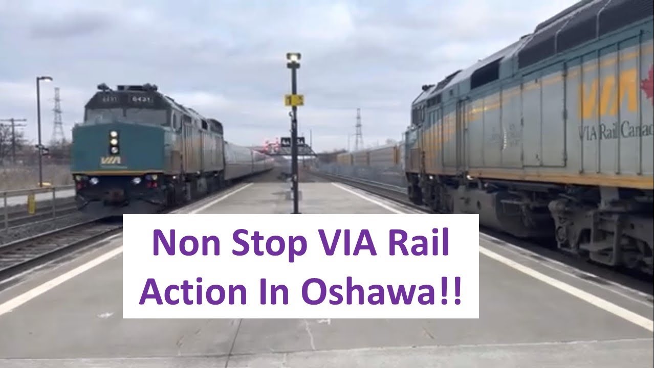 Non Stop VIA Rail Action In Oshawa!!