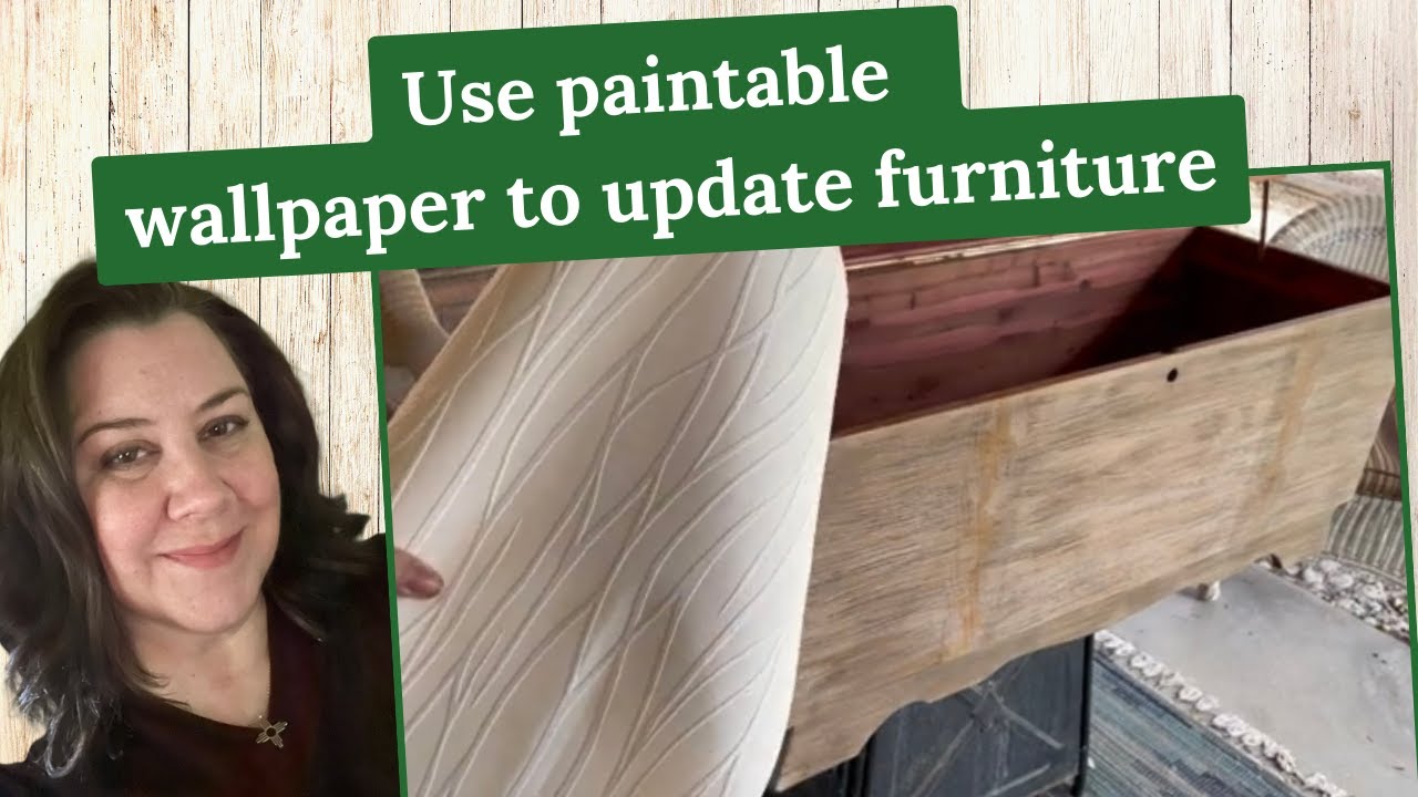 I tried Paintable Wallpaper on furniture and tested 3 different adhesive glues! #paintablewallpaper