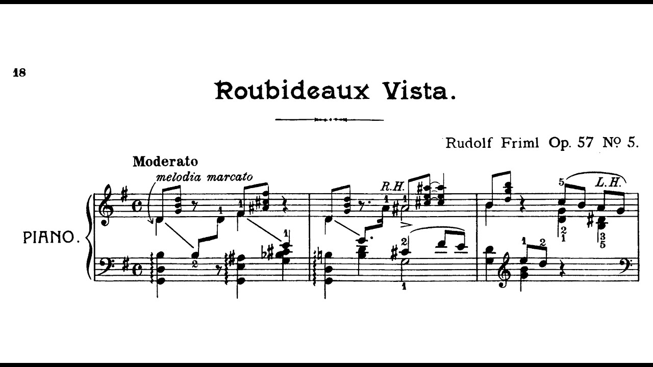 Rudolf Friml: Roubideaux Vista, Op.57/5