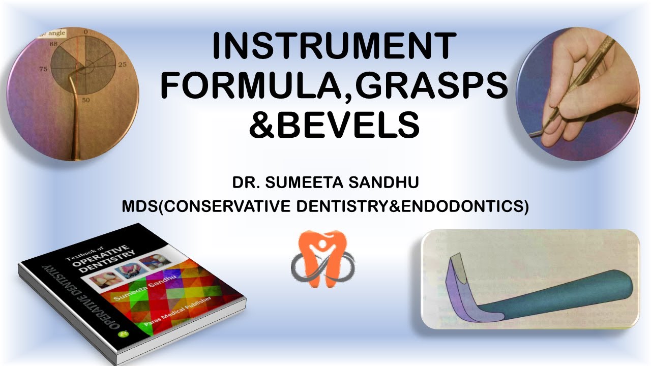 Instrument formula| Instrument grasps|Instrument bevels in Operative dentistry