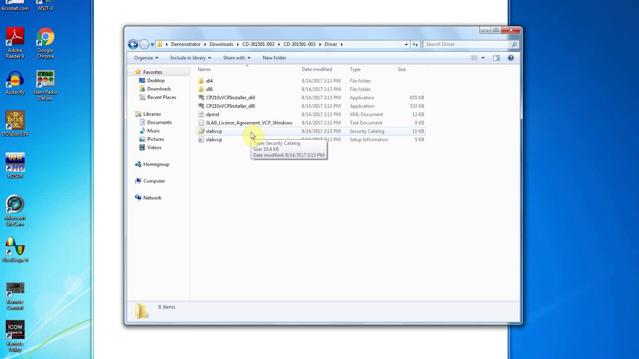 Icom IC 7300 Tips and Tricks - Installing the Icom USB Driver on Windows 7