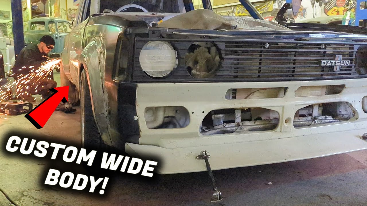 CUSTOM WIDE BODY FOR THE DATSUN 720 MINI TRUCK PROJECT