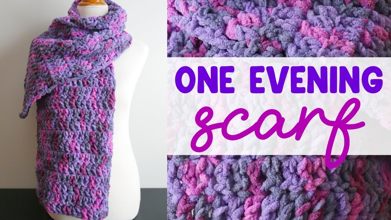 ONE EVENING Crochet Scarf (Beginner Friendly!)