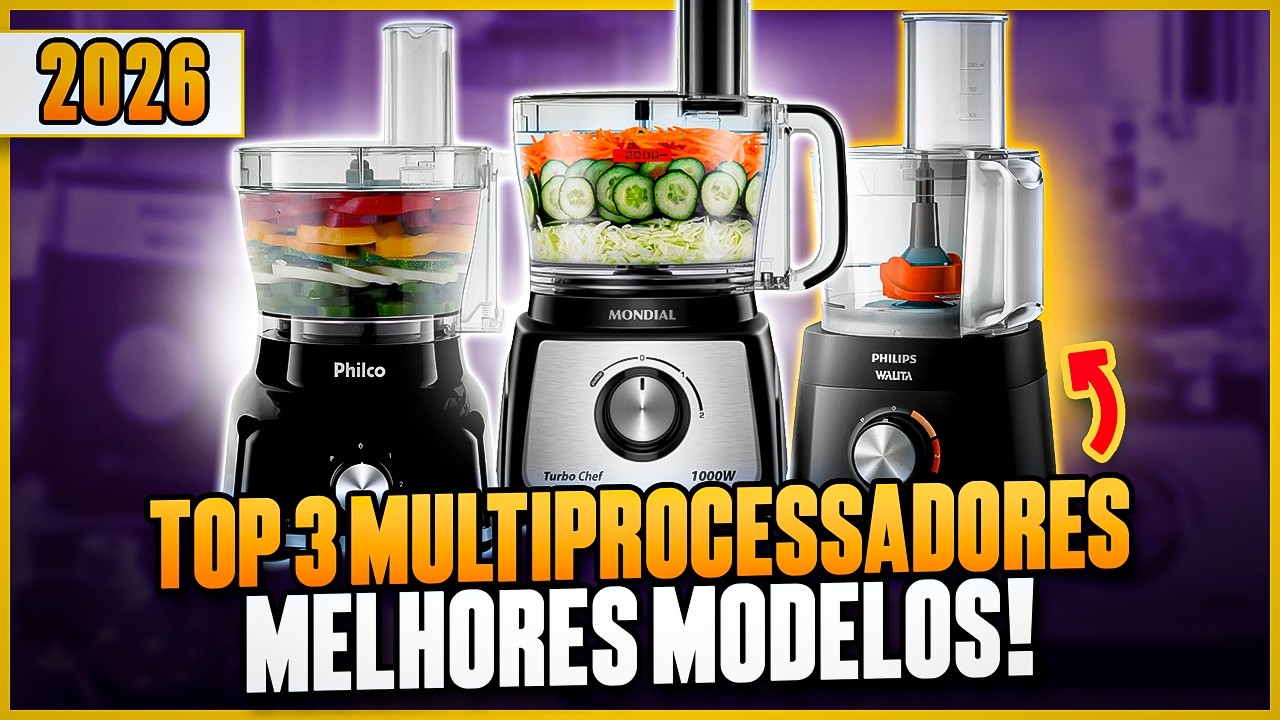 MELHORES MULTIPROCESSADORES para Comprar em 2026! Top 3 Potentes - Multiprocessador de Alimentos