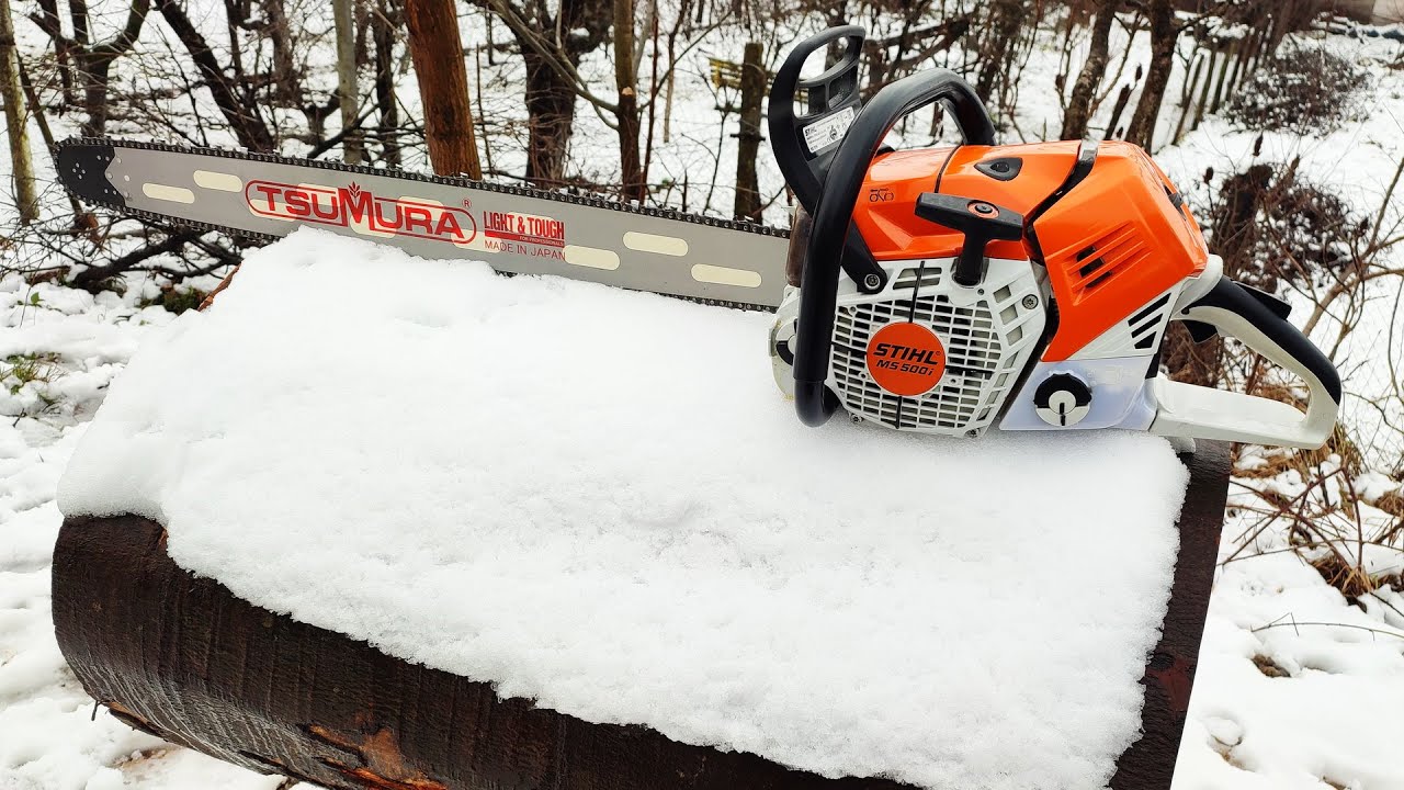 Stihl MS 500i muffler mod and test with 90cm (36