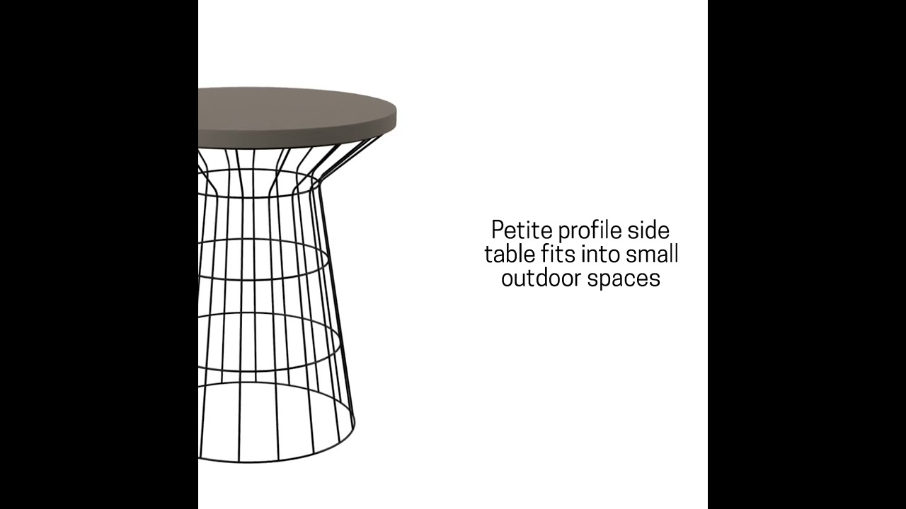 Southern Enterprises Cydriana Black Outdoor Accent Table - The Classy Home